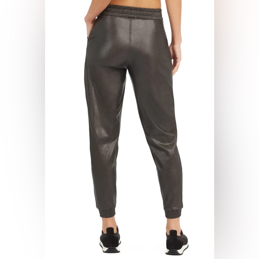 SPANX Faux Leather Jogger Pants Black Size XS - Picture 5 of 11